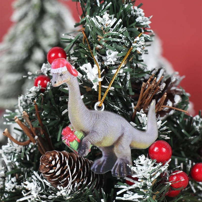 Ornamen Gantung Bentuk Dinosaurus Untuk Dekorasi Pohon Natal 2023