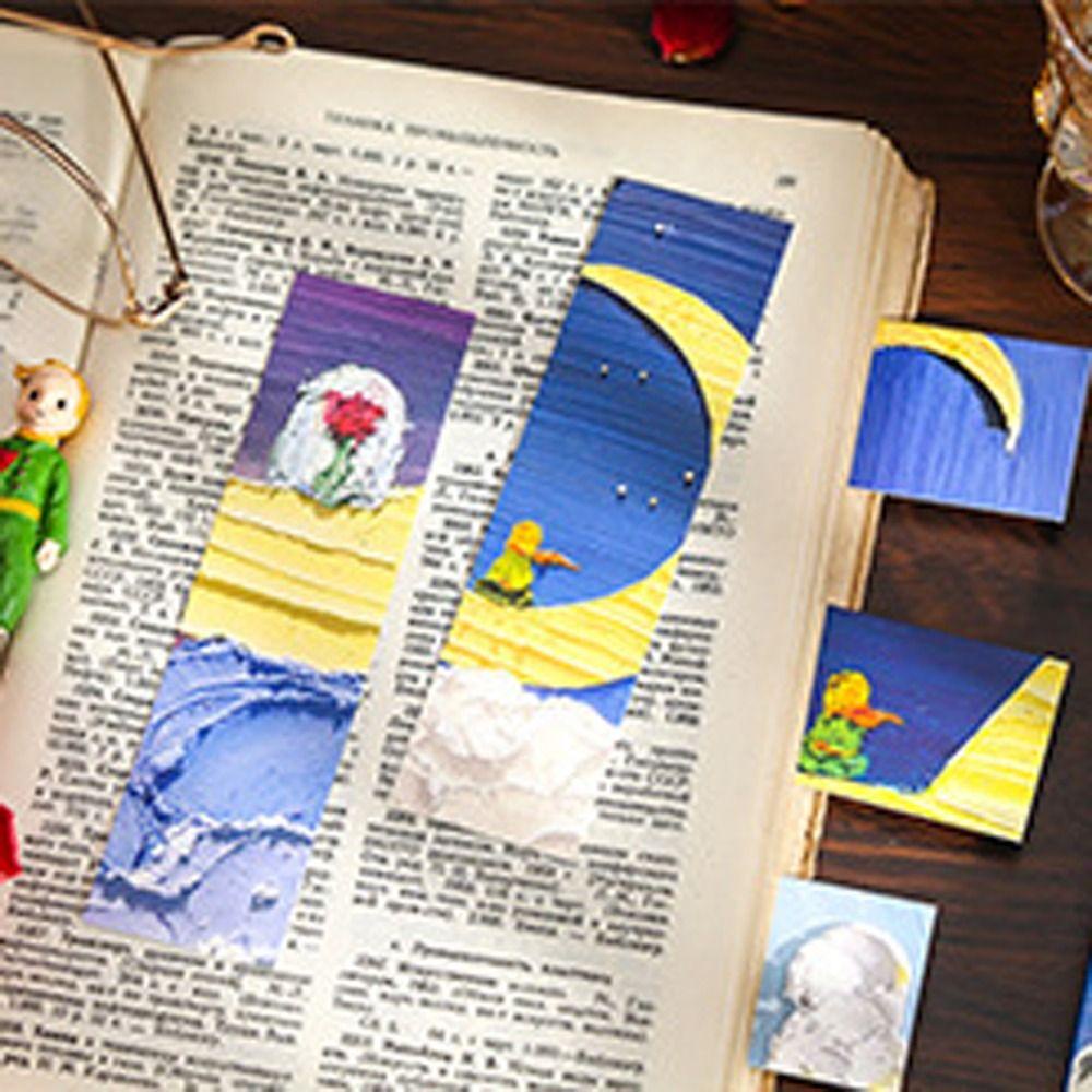 Mxbeauty Paper Bookmark Baca Aksesoris Siswa Alat Tulis Buku Penanda Halaman The Little Prince's Planet Series Diary Decor Perlengkapan Sekolah Bantu Membaca