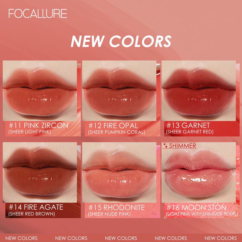 FOCALLURE Plumpmax Lip Gloss Moisture Lip Cream Perawatan Bibir Pelembab Lasting Glossy Lipgloss Make Up Kosmetik FA153