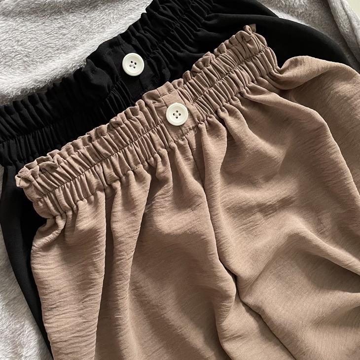 Langsung Kirim Celana Wanita Kulot Panjang Terbaru 2022 Model Korea Leg Highwaist Pinggang Karet Ela