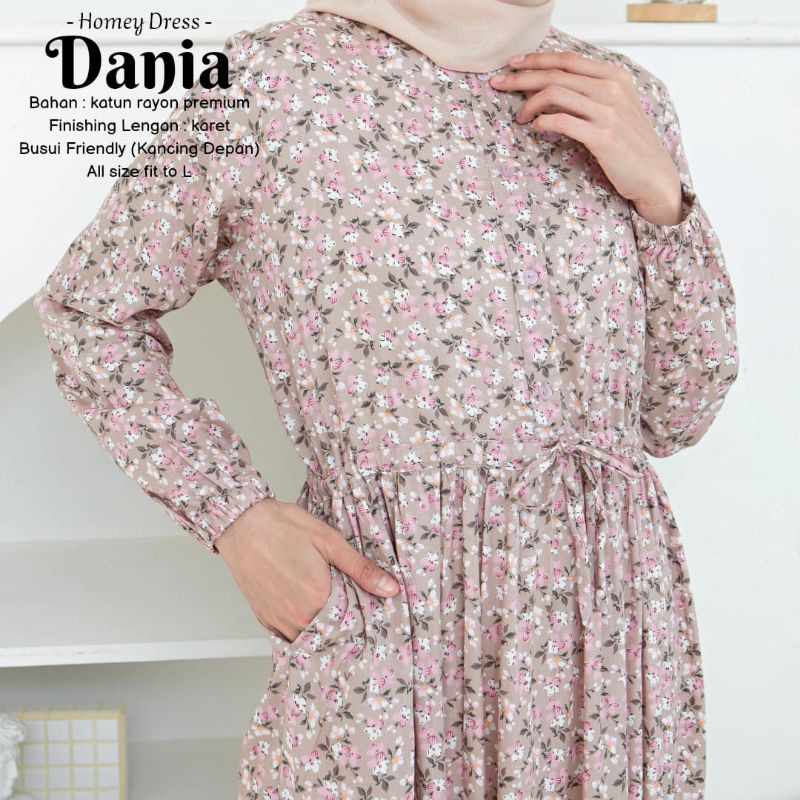 Termurah - Gamis Dewasa Jumbo Homey Dress Dania Dress Murah Motif Bahan Katun Rayon Premium Nyaman Dipakai | Bisa Cod