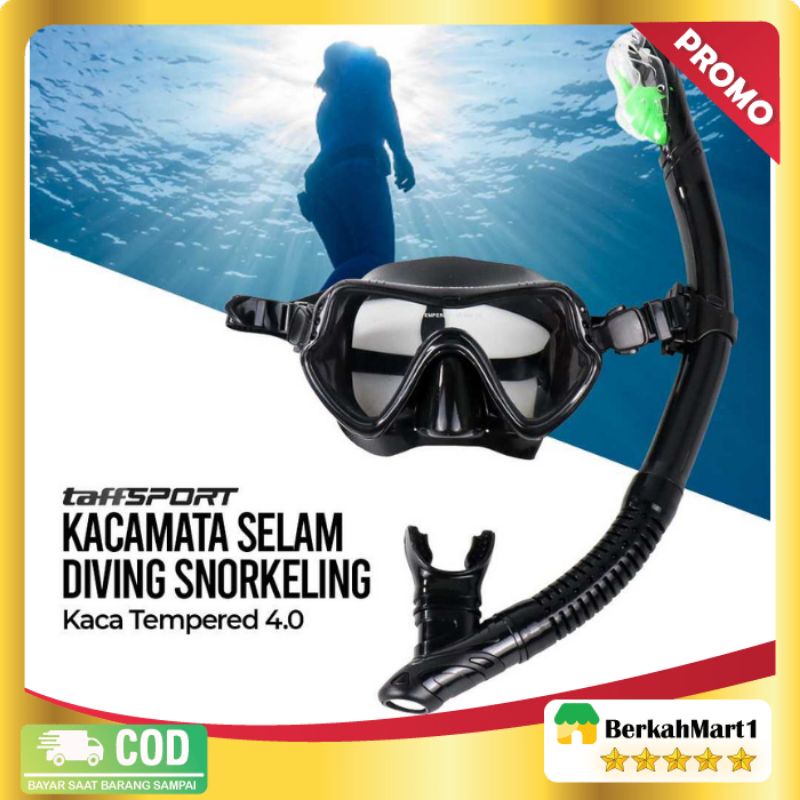 Kacamata Selam Diving Dewasa Kacamata Diving Snorkeling Tempered Glass