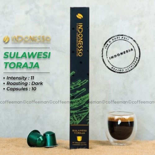 

INDONESSO Sulawesi Toraja Nespresso® Coffee Capsules / Kapsul Kopi