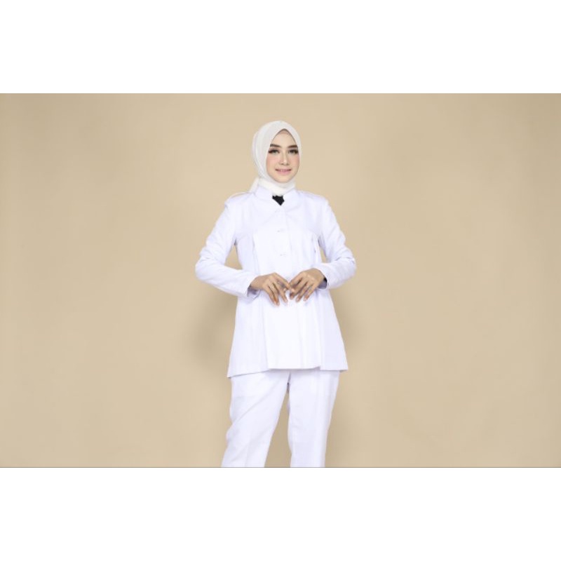 SERAGAM PEMDA HAMIL SETELAN BAJU HAMIL SERAGAM IBU HAMIL PEMDA TUA ATAU PEMDA MUDA FREE HIJAB