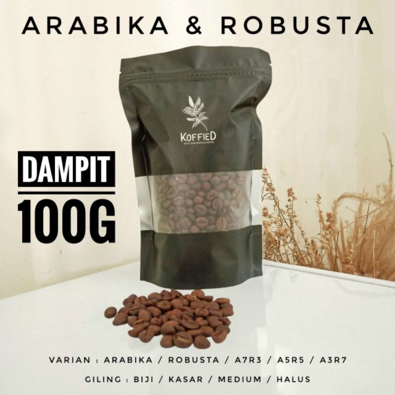 

Kopi Roasted Bean DAMPIT ARABIKA ROBUSTA Dampit Semeru Premium 100g