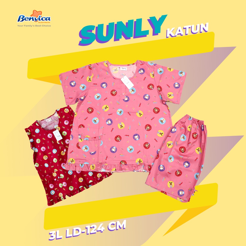 BAJU TIDUR CELANA PENDEK 3L SUNLY - B