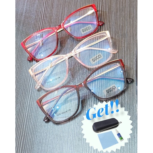 Kacamata Gucci fashion wanita bluecromic normal minus