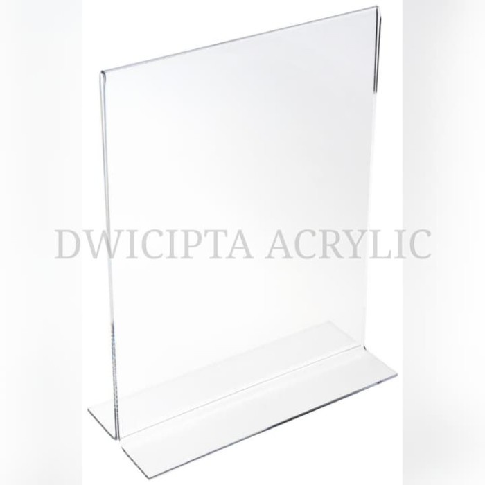 

Namecard Acrylic Pop A4 Model T Tidur / Berdiri /Akrilik Tempat Menu