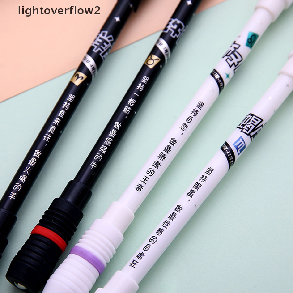 (lightoverflow2) Pulpen Gel LED Motif Rasi Bintang Untuk Pelajar