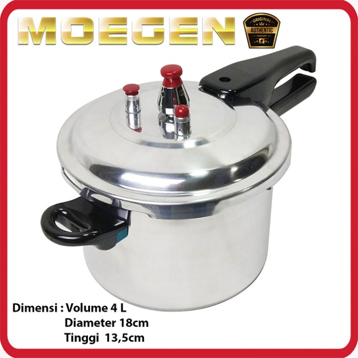 Presto Moegen Panci Presto 4 Liter Pelunak Daging Presto Original Serbaguna