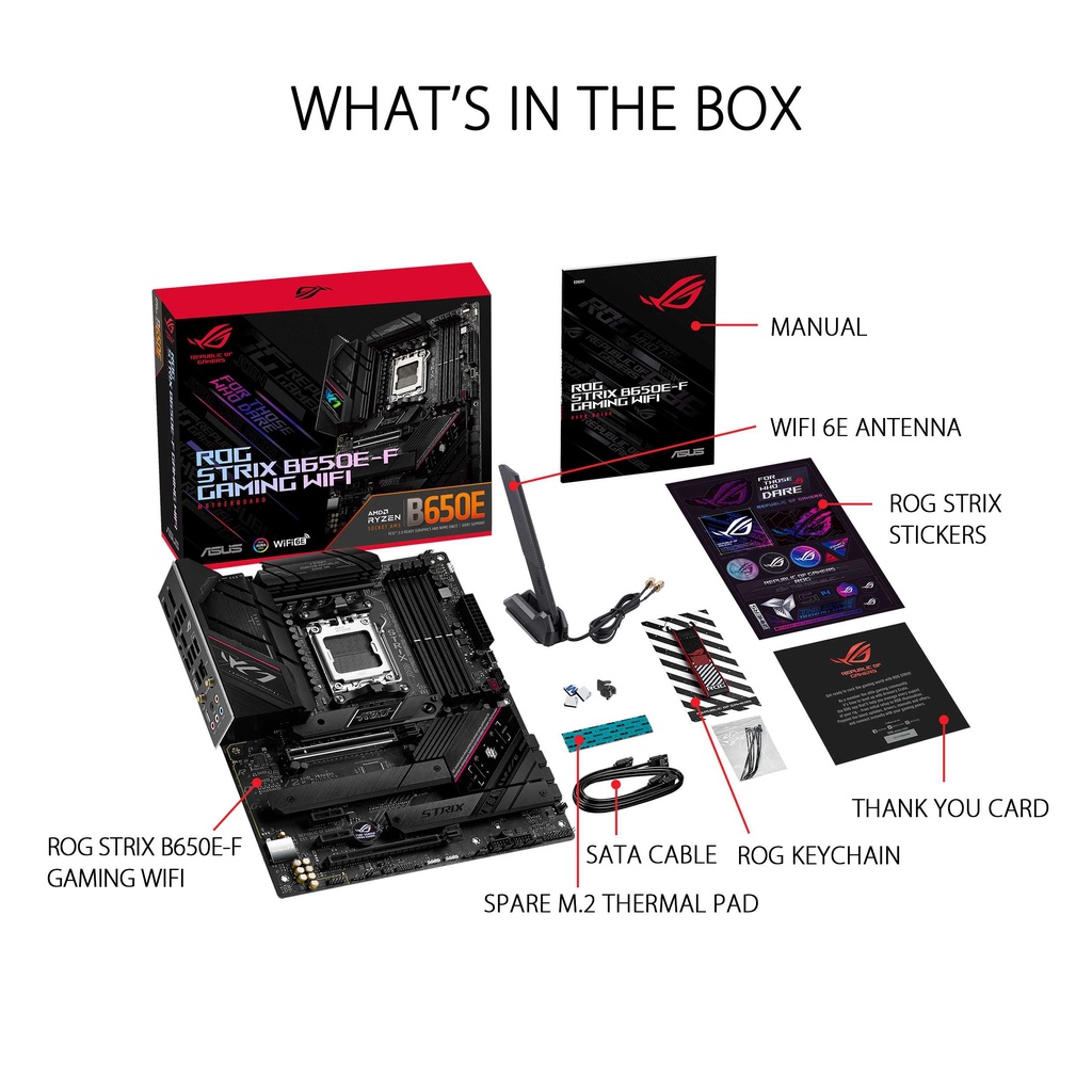 ASUS ROG STRIX B650E-F GAMING DDR5 WIFI | Motherboard AMD AM5 B650 ATX