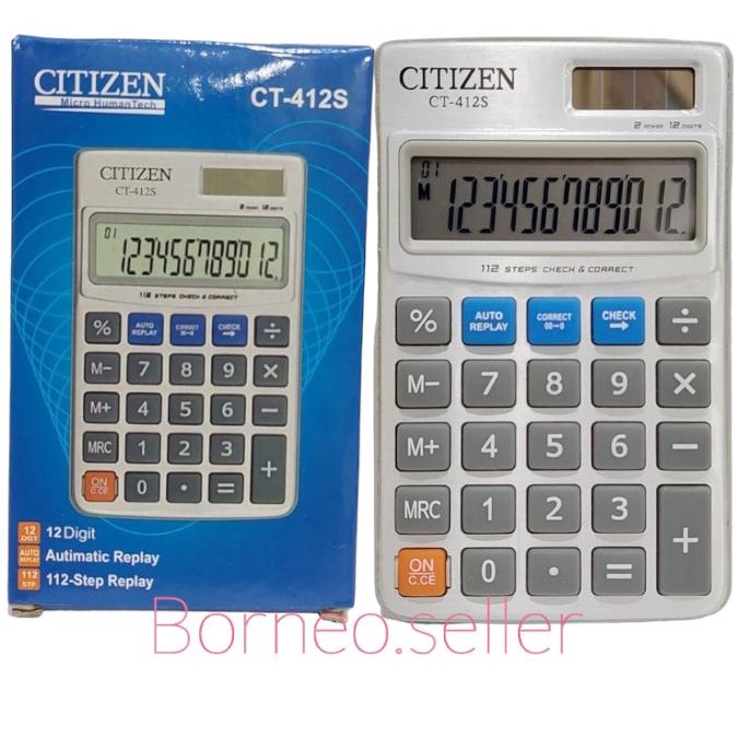 

Calculator Kalkulator Citizen CT-412S CT 412 S CT 412S 12 Digits Check Correct Kalkulator