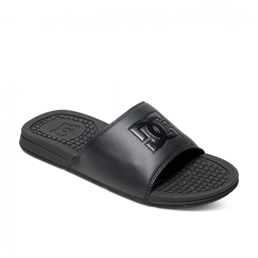 DC Shoes Sandal Slide Original Bolsa M Sandal 3BK Bahan Synthetic Leather & Eva Rubber