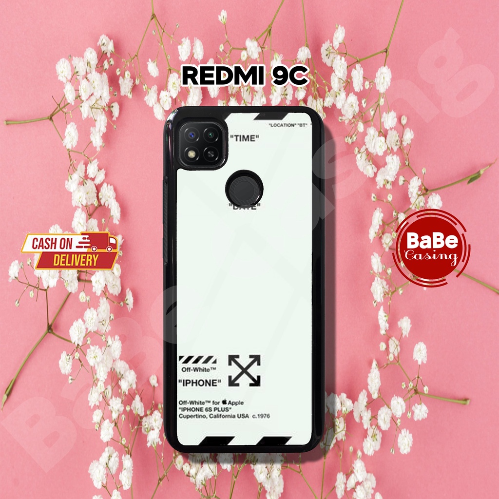 Case REDMI 9C casing REDMI 9C case OFFWHITE Case hp kondom hp case aesthetic case anime case karakte