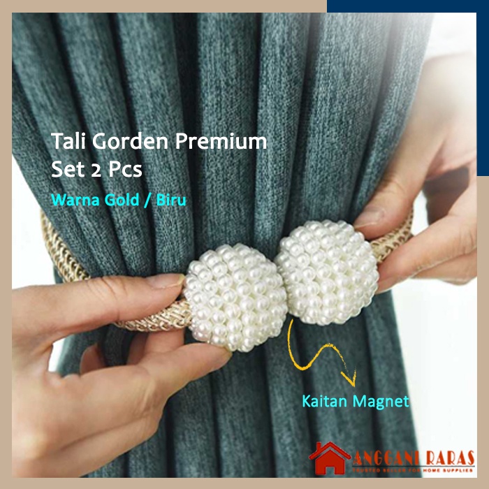 Kaitan Gorden Estetik Tali Gorden Magnet Tiebacks Curtain Clip2 Pcs