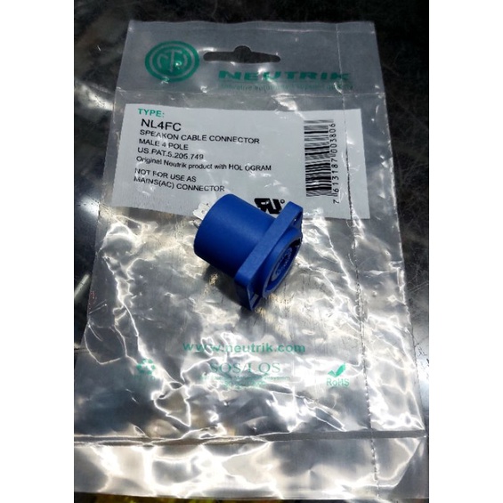 Socket jack speakon Neutrik NL4FC Original Soket jek