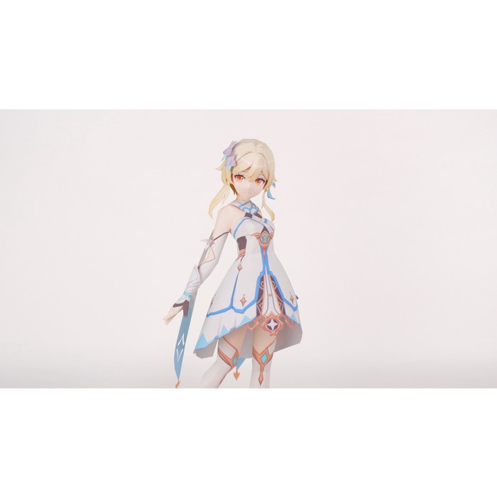 Trendi Genshin Impact Figure Papercraft - Lumine Diskon