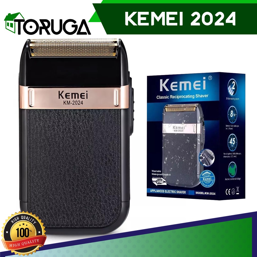 KEMEI KM-2024 SHAVER WATERPROOF ALAT MESIN CUKUR JENGGOT KEMEI KM 2024