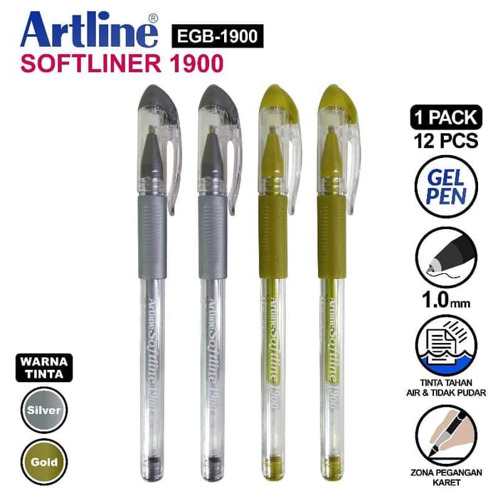 

Artline Pulpen Ballpoint Softline EGB 1900 Gold Silver