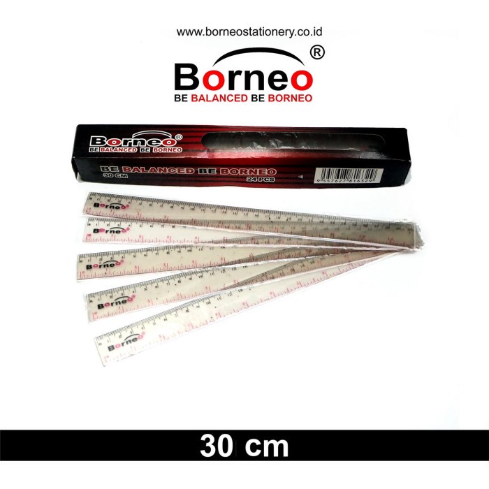 

24 Pc - Penggaris Borneo Polos 30 cm