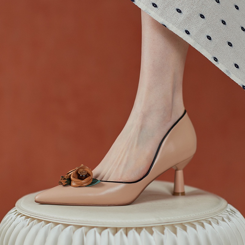 RYS - Velvet Rosie Sepatu Slip-On Hak Wanita Fashion Casual / Pesta - Ori Import