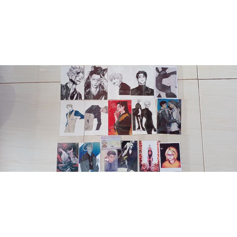 Kertas ganteng Photocard dan Poscard. Jujutsu Kaisen, Haikyuu, MTP.