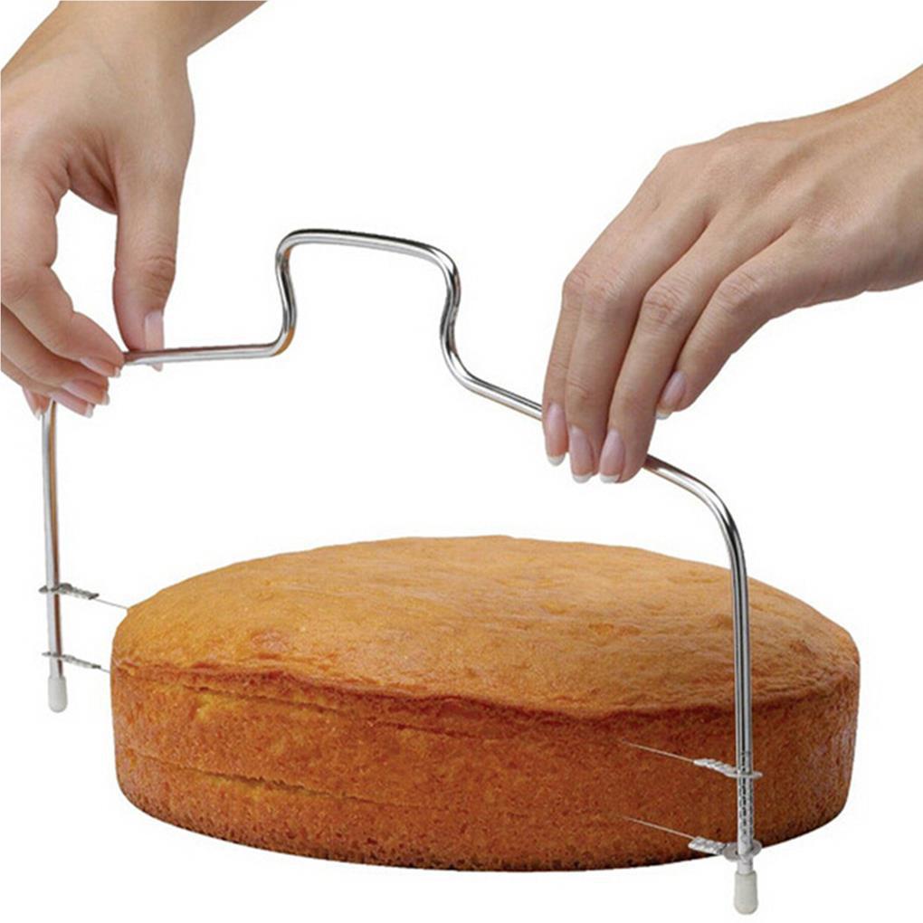Cake Leveller Slicer Bakeware Adjustable Peralatan Dapur Pastry Dividing Aksesori Kue Alat Dekorasi Dual-layer Slice Tool