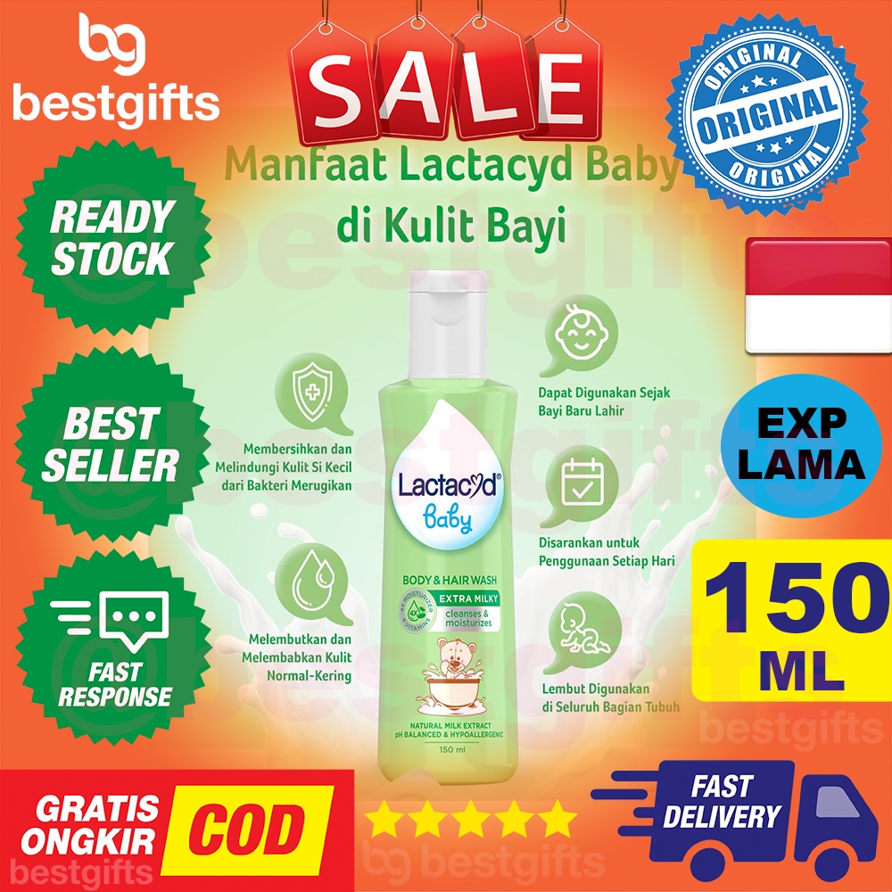 LACTACYD LACTACYD BABY EXTRA MILKY SABUN BAYI BODY &amp; HAIR WASH 150 ML