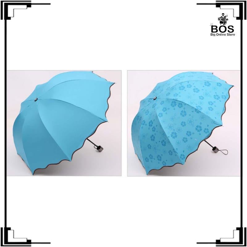 BOS PAYUNG MAGIC 3D LIPAT / UMBRELLA PORTABLE / PAYUNG HUJAN ANTI SINAR MATAHARI UV / PAYUNG LIPAT 3D MOTIF