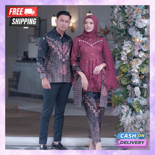 Setelan Kebaya Kopel Stelan Kabaya Kondangan Kebayak Moderen Bsju Kbaya Wisuda Baju Engagement Cople