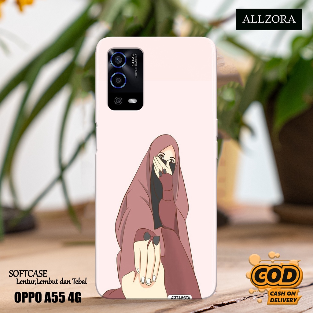 Case Oppo A55 4G Terbaru - Fashion Case HIJAB - Casing Hp Oppo A55 4G Terbaru - Softcase Hp Oppo A55