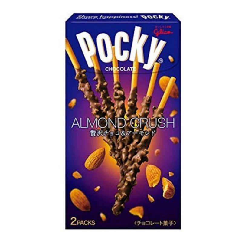 

Glico almond crush pocky/biscuit Jepang pokky almond