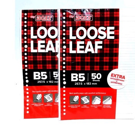 

ISI BINDER/LOOSE LEAF/BINDER BIG BOSS B5 ISI 50LEMBAR