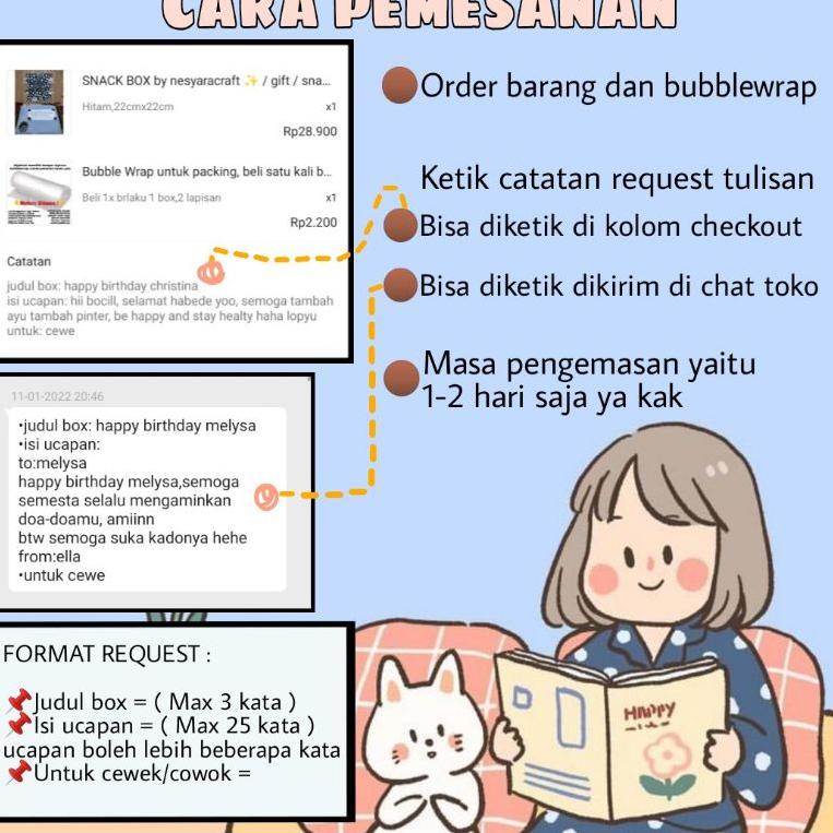 

ㅀ SNACK BOX by nesyaracraft ✨ / gift / snack / hadiah / kado / hampers / birthday LANGSUNG CHECKOUT 3097 ✯