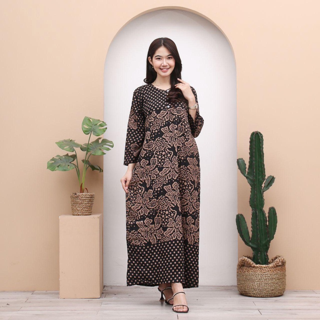 Longdres Batik ARETHA Daster Panjang Busui Terbaru Ku By prass