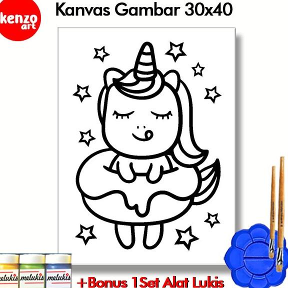 

Kanvas Lukis Gambar Anak Ukuran 30x40 Karakter Unicorn Donut MEL1204