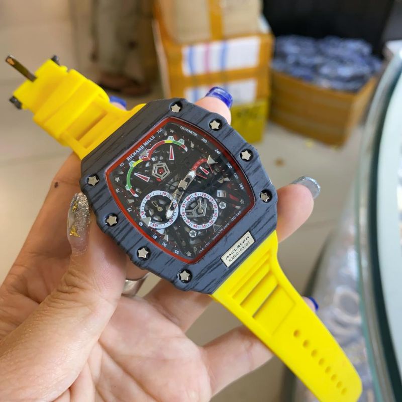 (BISA COD) JAM TANGAN PRIA RM RUBBER TGL AKTIF CHRONO AKTIF 4,5CM FREE BOX JAM FASHION-JAM TERLARIS