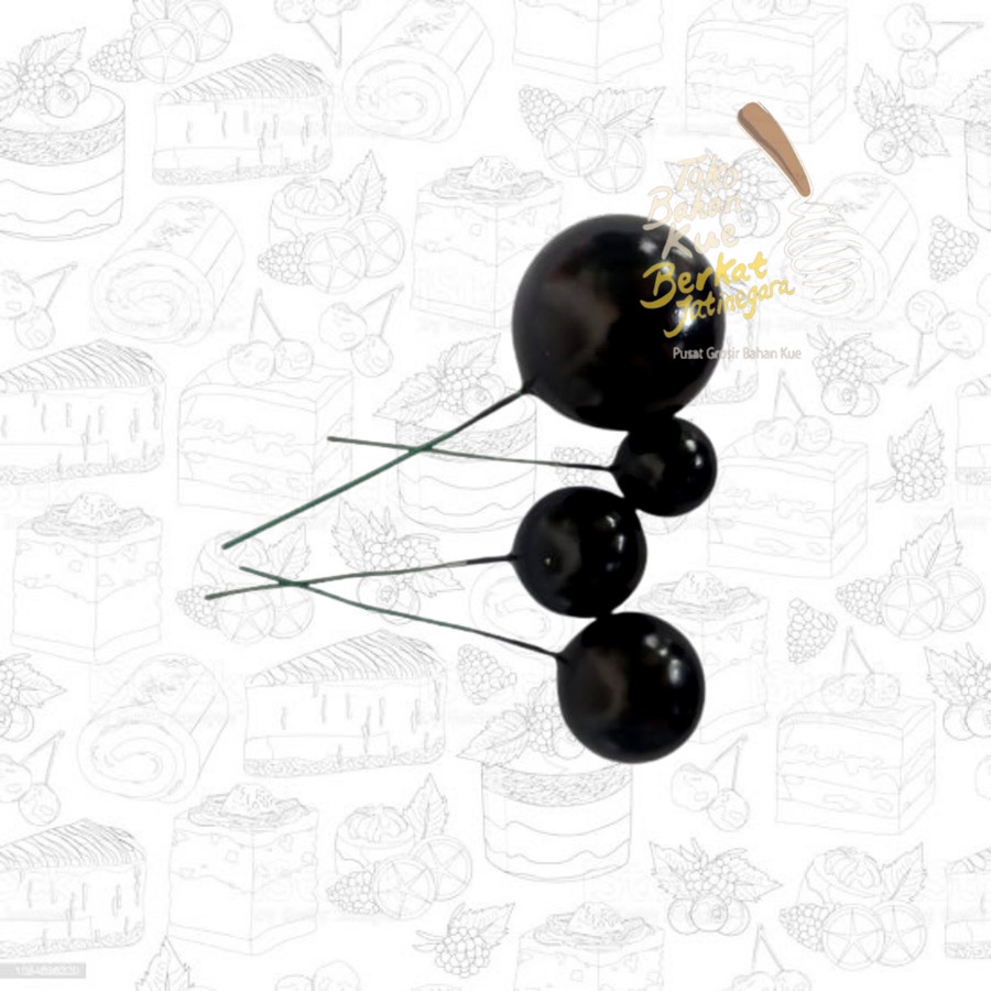 TOPPER BALLON TUSUK SET 4 / HIASAN CAKE TART
