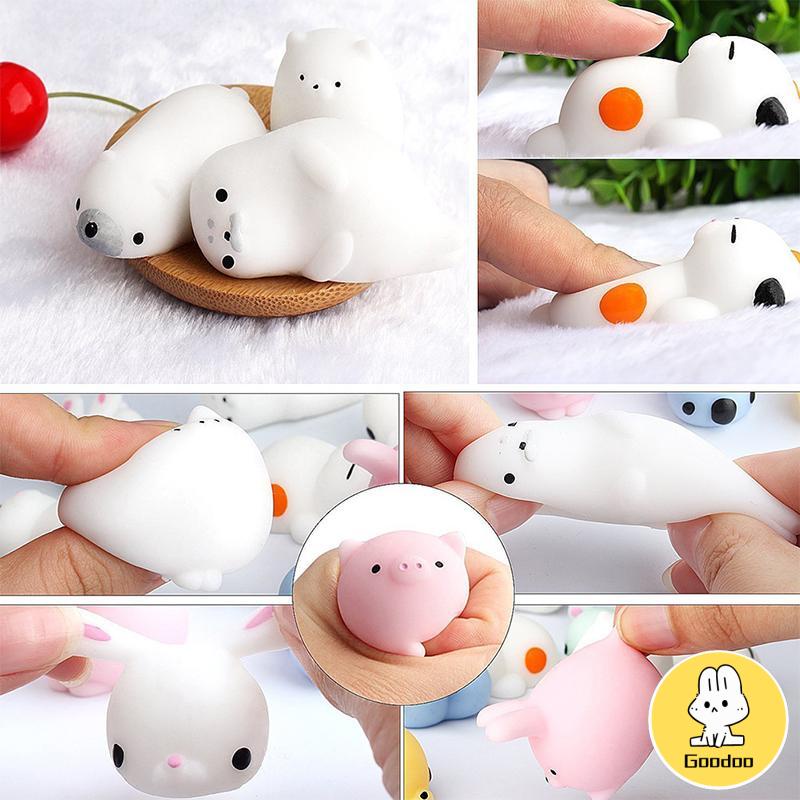 Mainan Lembut Licin Simulasi Naik Lambat Lucu Animal Hand Fidget Toy-S -Doo