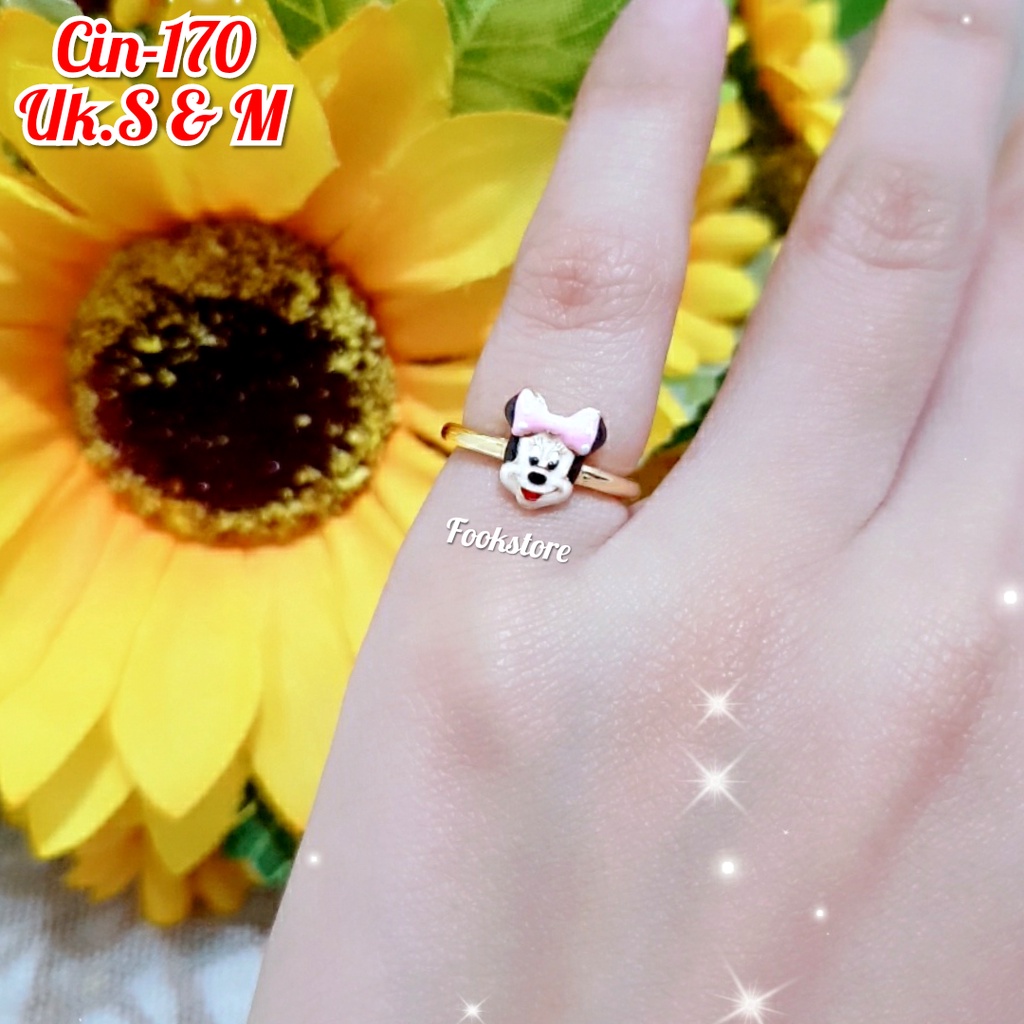 CINCIN ANAK PEREMPUAN MOTIF KARTUN | PERHIASAN CINCIN ANAK-ANAK /COD