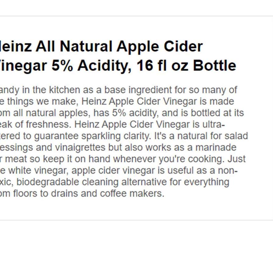

✨Original✨ Heinz Apple Cider Vinegar / Cuka Apel 473 ML Best Seller Import USA !!!