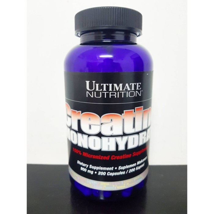 Un Creatine Monohydrate 200 Caps Capsules Kapsul