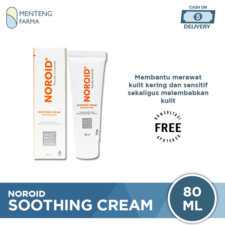 Noroid Soothing Cream 80 mL - Pelembab Kulit Kering dan Bersisik