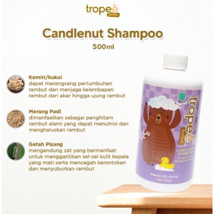 TROPEE BEBE - SHAMPO KEMIRI ( Candlenut Shampoo ) Refill 500ml Botol - BPOM HALAL