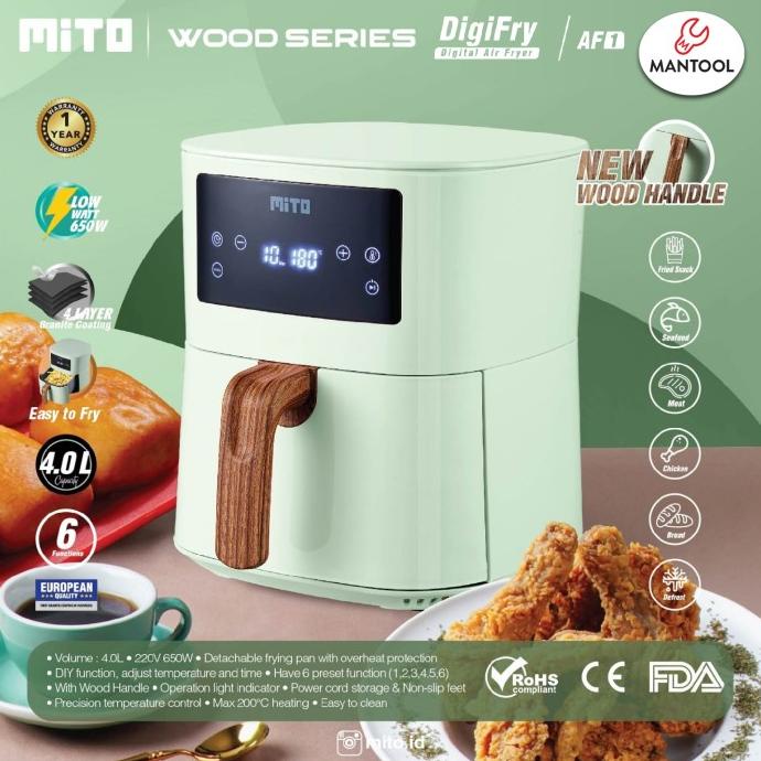BAYAR DITEMPAT AIR FRYER MITO AF1 4L Original Garansi Resmi DIGIFRY /PERALATAN MASAK SET/PANCI PREST