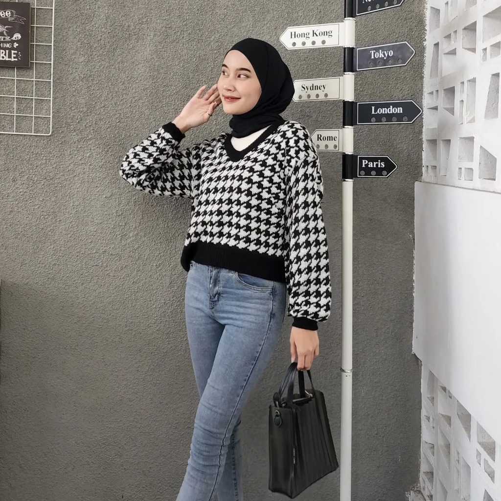 [CYC | COD] Outwear Autumn Crop Sweater | Rajut Outer Wanita Trendy Murah