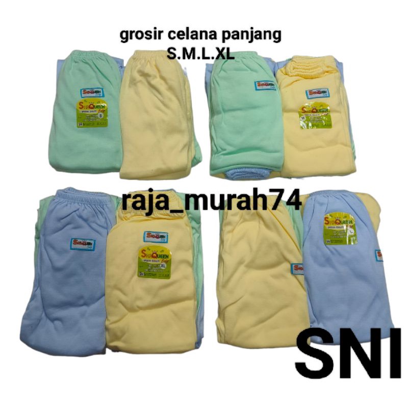 grosir!!! 12 pcs celana panjang  shaqueen polos/zahdan oren dan motif s.m.l.xl