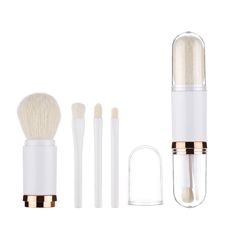 ASK - COD Brush Portable Kosmetik Brush Travel Kuas Make Up Set 4 in 1 Kuas05