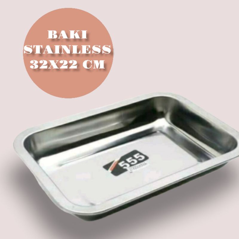 NAMPAN BAKI STAINLESS / NAMPAN STAINLESS STEEL 555 32 X 22 CM