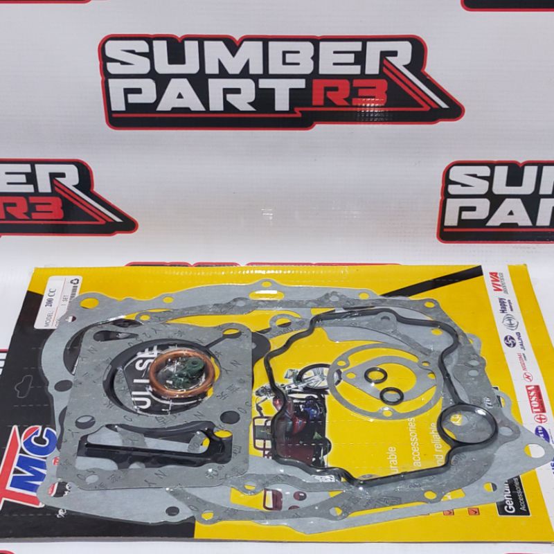 (tmc) gasket fullset viar 200cc perpak paking full set kaisar 150cc radiator - sparepart motor roda 
